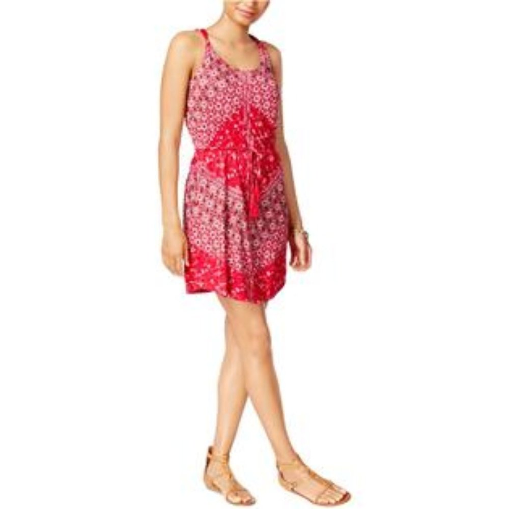 Lucky Brand Nora Shift Dress in Navy/Red Multi